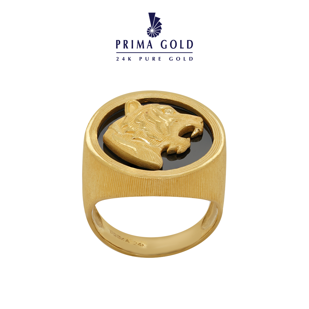 Prima Gold Tiger Man Ring 165R0194-01 - Main Image