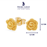 Prima Gold Tiny Rose Earrings 111E0516-01