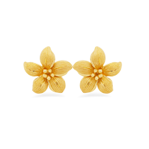 Prima Gold Lily Flower Earrings 111E0933-01