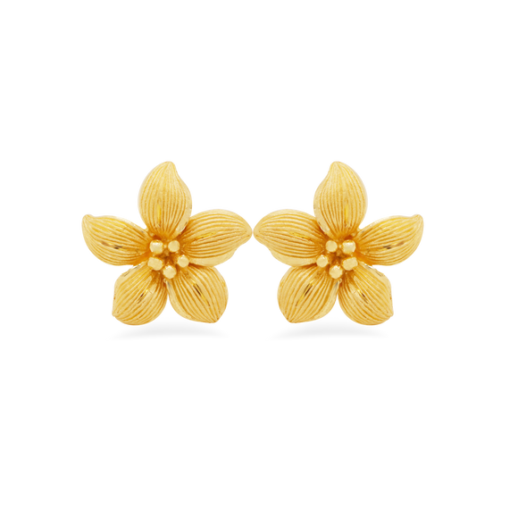 Prima Gold Lily Flower Earrings 111E0933-01