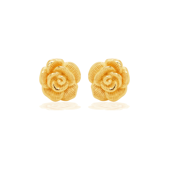 Prima Gold Rose Earrings 111E3569-01