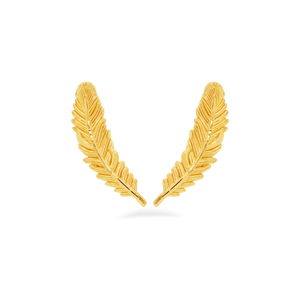 Prima Gold Golden Feathers Earring 111E4011-01