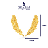 Prima Gold Golden Feathers Earring 111E4011-01
