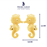 Prima Gold Sea Horses Earrings 111E4175-01