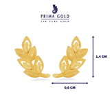 Prima Gold Wheat Grain Flower Earrings 111E4215-01