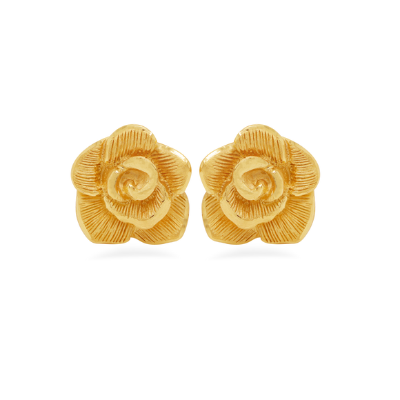 Prima Gold Tiny Rose Earrings 111E0516-01