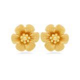 Prima Gold Butter Cup Flower Earrings 111E0826-01