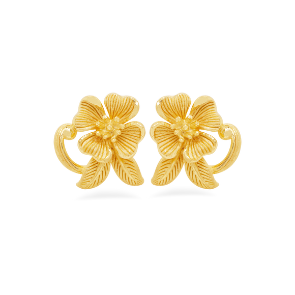 Prima Gold Primrose Flower Earrings 111E2506-01