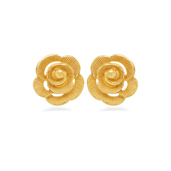 Prima Gold Golden Rose Earrings 111E2600-01