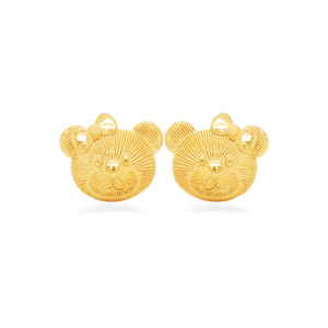 Prima Gold Teddy Bear Earrings 111E4174-01