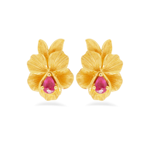 Prima Gold Orchid Earring 165E0353-01