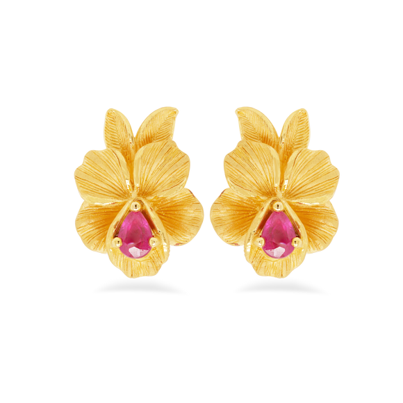 Prima Gold Orchid Earring 165E0353-01