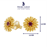 Prima Gold Chamomile Earring 165E0630-01