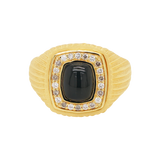 Prima Gold Onyx withChampagne Diamond Man Ring 165R0561-02