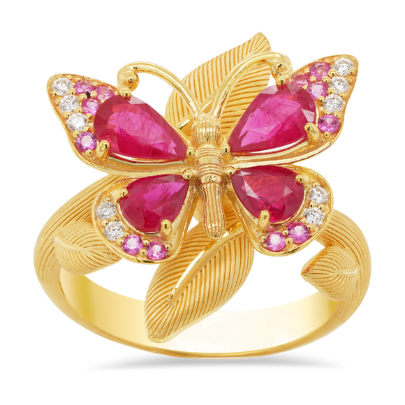 Prima Gold Butterfly Concerto Ring 165R0665-01