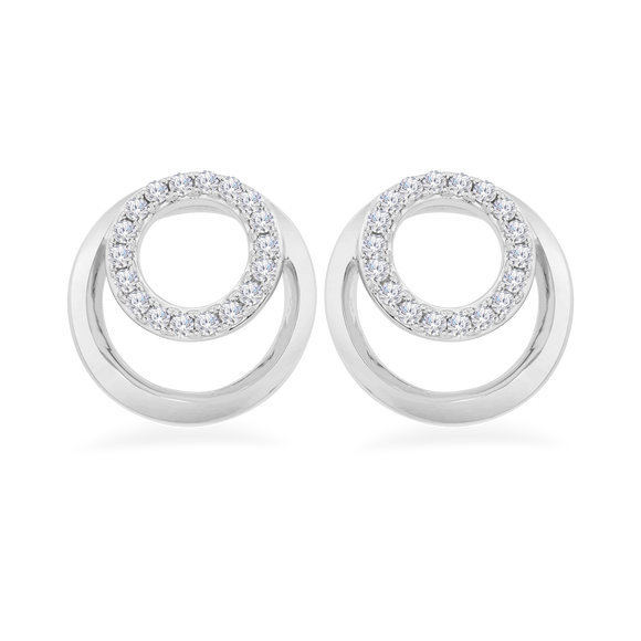Twin Circle Diamonds Earrings 4ER45