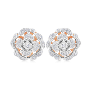 Mystical Flower Earrings Two Tone 4ER63