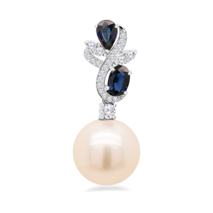 Pendant South Sea Pearl with Sapphire 5P47