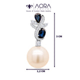 Pendant South Sea Pearl with Sapphire 5P47