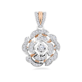 Blossom Flower Diamond Pendant Aora  5P87