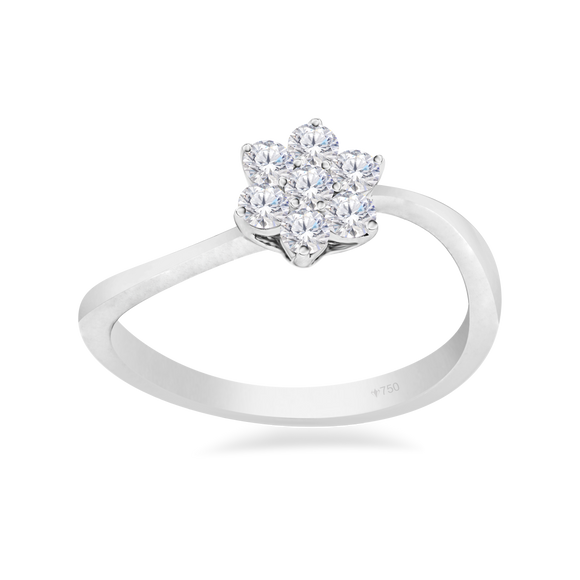 Flower Cluster Diamond Ring  6LR105