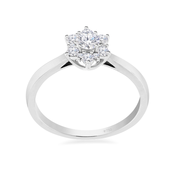 Flower Cluster Diamond Ring  6LR106