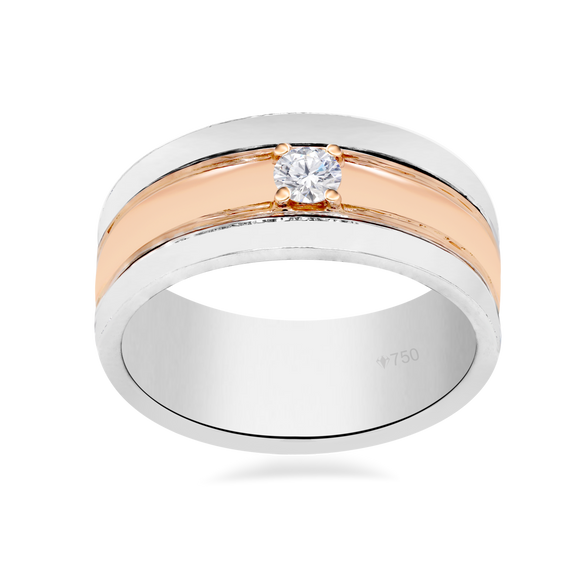Wedding Ring Solitaire  Two Tone 7WB12B