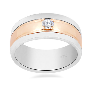 Wedding Ring Solitaire  Two Tone 7WB12B