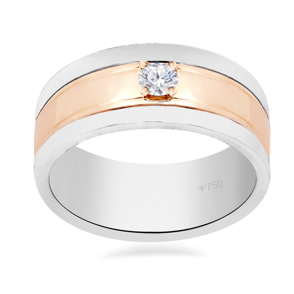 Wedding Ring Solitaire  Two Tone 7WB12B