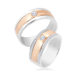 Wedding Ring Solitaire  Two Tone 7WB12B