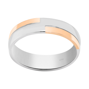 Wedding Ring 2 Tone  7WB17B Plain Gold