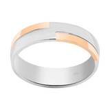 Wedding Ring 2 Tone  7WB17B Plain Gold