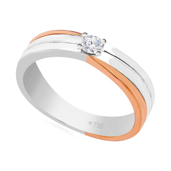 Wedding Ring 2 Tone Solitaire 7WB1A
