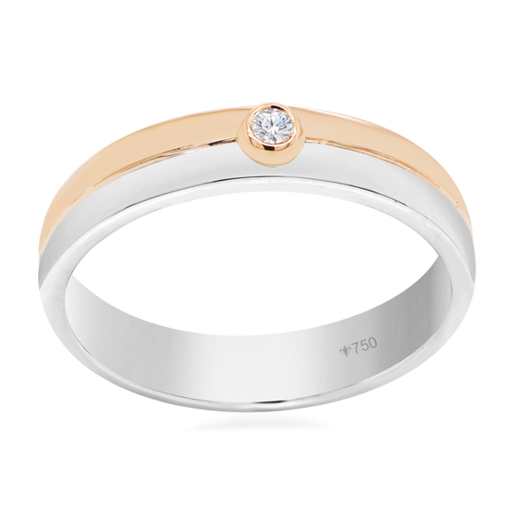 Wedding Ring 2 Tone Solitaire 7WB34