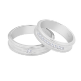 Wedding Ring Listring with Millgrain 9 Stones  7WB43A