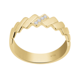 Wedding Ring Geometric 4 Stones 7WB49B