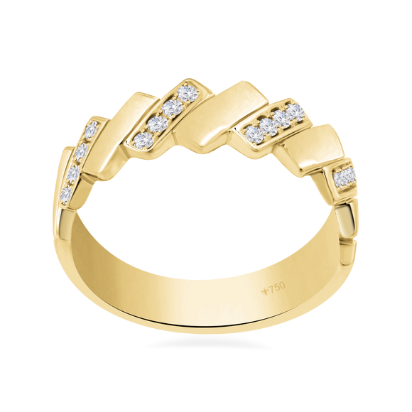 Wedding Ring Geometric 16 Stones 7WB49A