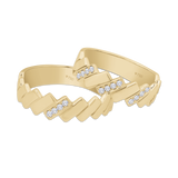 Wedding Ring Geometric 4 Stones 7WB49B