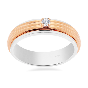 Wedding Ring  Two Tone Solitaire 7WB7