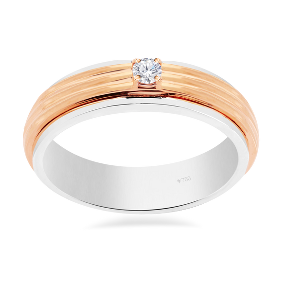 Wedding Ring  Two Tone Solitaire 7WB7