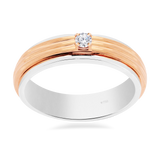 Wedding Ring  Two Tone Solitaire 7WB7