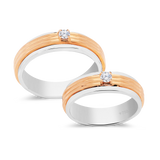 Wedding Ring  Two Tone Solitaire 7WB7