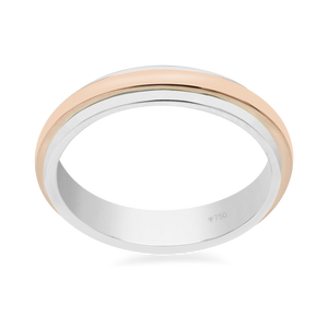 Wedding Ring  Two Tone 7WB9B Plain Gold