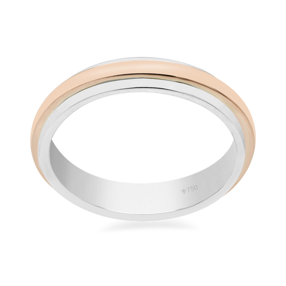 Wedding Ring  Two Tone 7WB9B Plain Gold