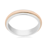 Wedding Ring  Two Tone 7WB9B Plain Gold