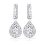 Custom Cluster Pear Shape GIA Ceritified Diamond Earring ER130323