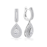 Custom Cluster Pear Shape GIA Ceritified Diamond Earring ER130323