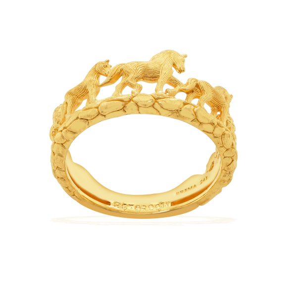 Prima Gold Golden Horses Ring 111R2870-01