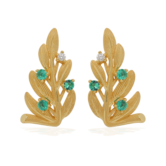 Prima Gold Emerald Earring 165E0915-02