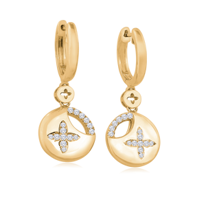 Moon and Star Diamond Earrings 4ER76
